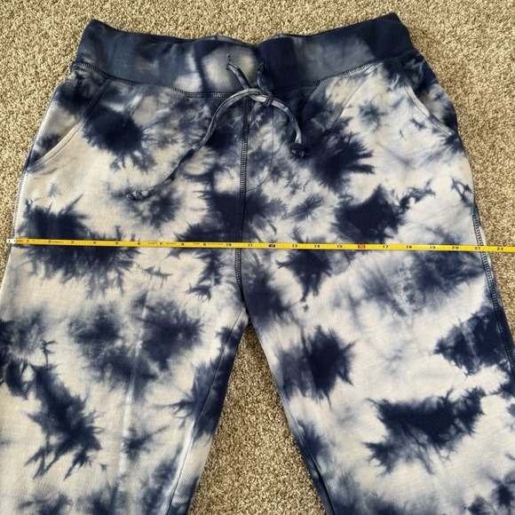 Karen Kane Womens Size L Blue White Tie Die Drawstring Jogger Sweatpants - Picture 8 of 16